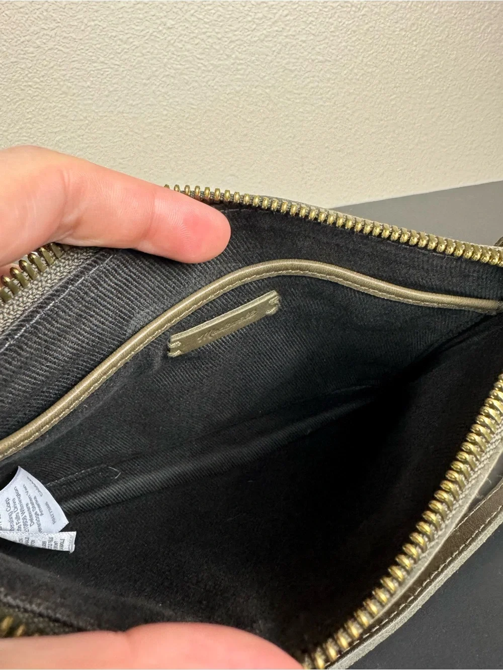 Madewell Genuine Leather Crossbody Bag in Olive Brown A